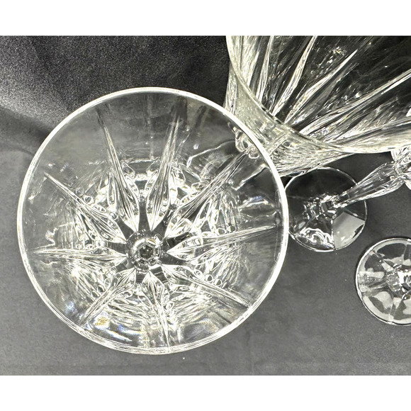 Noritake VENDOME Elegant Crystal Water Goblets Retired-8 5/8" Set of 4-Stunning! - Picture 7 of 9